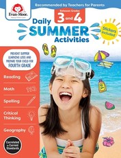 Daily Summer Activities: Between 3rd Grade and 4th Grade, Grade 3 - 4 Workbook