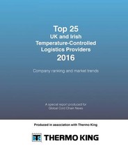 Top 25 UK and Irish Temperature-Controlled Logistics Providers 2016