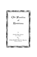 Old Families of Louisiana