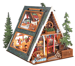 Medinis konstruktorius ROBOTIME „A-Frame Cabin 3D“, 336 dalys