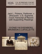 Jack L. Pickens, Petitioner, V. Wisconsin. U.S. Supreme Court Transcript of Record with Supporting Pleadings