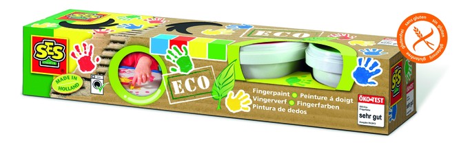 SES Eco 4 spalvų pirštų dažai