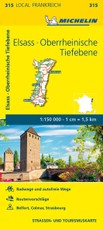 Michelin Localkarte Elsass Oberrheinische Tiefebene 1 : 150 000