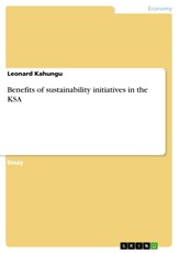 Benefits of sustainability initiatives in the KSA