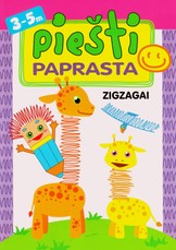 Piešti paprasta. Zigzagai
