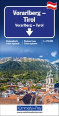 Kümmerly+Frey Regional-Strassenkarte Vorarlberg, Tirol 1:175.000