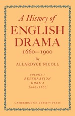 History of English Drama, 1660-1900