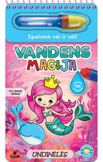 Vandens magija. Undinėlės. Daugkartinio spalvinimo vandeniu knygelė