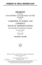 Oversight of CERCLA implementation