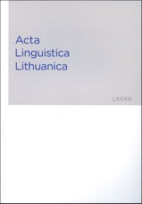 Acta Linguistica Lithuanica 83