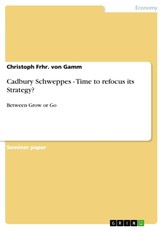 Cadbury Schweppes - Time to refocus its Strategy?