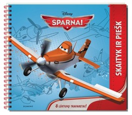 Sparnai. Skaityk ir piešk. Lėktuvų trafaretai