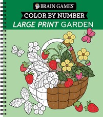 Brain Games - Color by Number - Large Print: Garden