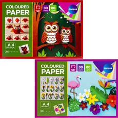 Dvipusis spalvotas popierius A4, 30 lapų