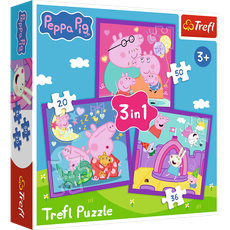 TREFL PEPPA PIG 3 dėlionių rinkinys „Kiaulytė Pepa“