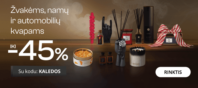 Žvakėms, namų ir automobilių kvapams - extra nuolaidos iki -45%
