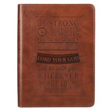 Be Strong & Courageous Brown Flexcover Journal - Joshua 1