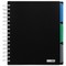 Sąsiuvinis su spirale, plastikiniu viršeliu CLASSIC B5 120lap., lang., juodas