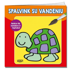Vėžlys: spalvink su vandeniu