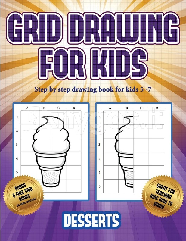 Step by step drawing book for kids 5 -7 (Grid drawing ..