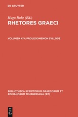 Prolegomenon Sylloge (Rhetores Graeci, Vol. XIV)