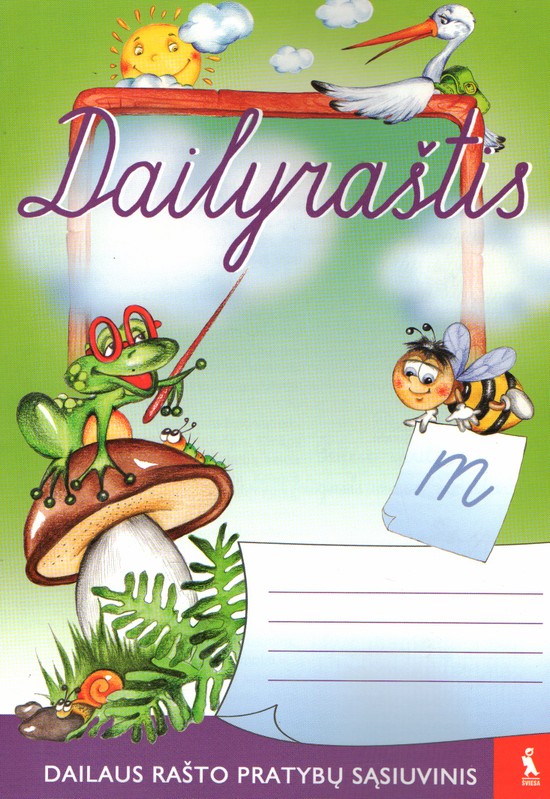 Dailyraštis. Dailaus rašto pratybų sąsiuvinis