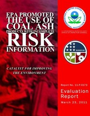 EPA Promoted the Use of Coal Ash Products With Incomplete Risk Information