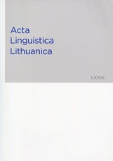 Acta Linguistica Lithuanica 81