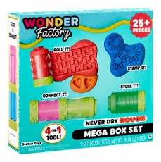 Plastikinė masė „Wonder Factory Never Dry Dough Mega Box Set“