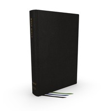 Net Bible, Thinline Large Print, Genuine Leather, Black, Thumb Indexed, Comfort Print