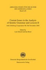 Current Issues in the Analysis of Semitic Grammar and Lexicon II