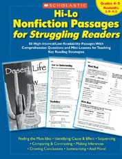 Hi-Lo Nonfiction Passages for Struggling Readers: Grades 4-5