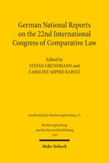 German National Reports on the 22nd International Congress of Comparative Law