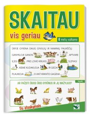 Skaitau vis geriau. 6 metų vaikams, su atsakymais