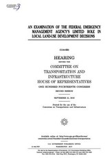 An examination of the Federal Emergency Management Agency's limited role in local land-use development decisions