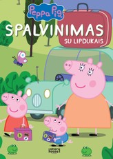Peppa Pig. Kiaulaitė Pepa. Spalvinimas su lipdukais