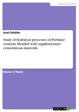 Study of hydration processes of Portland cements blended with supplementary cementitious materials