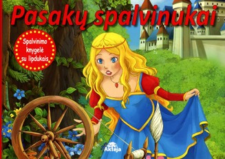Pasakų spalvinukai. Spalvinimo knygelė su lipdukais