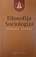 Filosofija. Sociologija. 2010, 21 tomas, Nr. 3
