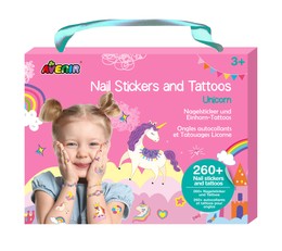 AVENIR 230+ nagų lipdukų ir tatuiruočių „Vienaragiai“