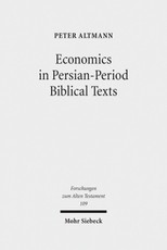 Economics in Persian-Period Biblical Texts