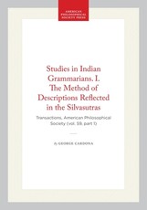 Studies in Indian Grammarians. I. the Method of Descriptions Reflected in the Silvasutras