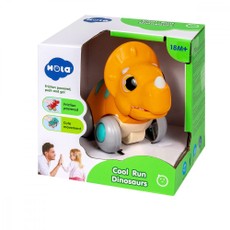 Interaktyvus dinozauras su važiuokle, juda žandikauliu.