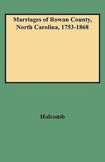 Marriages of Rowan County, North Carolina, 1753-1868