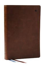 Net Bible, Large Print Thinline with Cross References, Brown Leathersoft, Comfort Print, (Thumb Indexed)