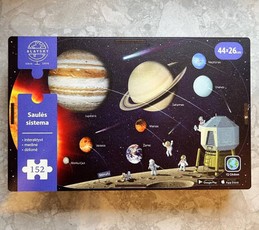 Interaktyvi medinė dėlionė „Saulės sistema“, 152 detalių Interaktyvi medinė dėlionė „Saulės sistema“, 152 detalių
