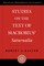 Studies on the Text of Macrobius' Saturnalia