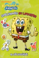 Kempiniukas plačiakelnis. Spalvinimas su lipdukais ir galvosūkiai