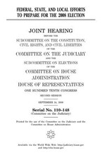 Federal, state, and local efforts to prepare for the 2008 election