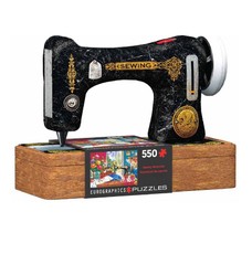 Dėlionė metalinėje dėžutėje „Siuvimo mašina“, 550 dalių